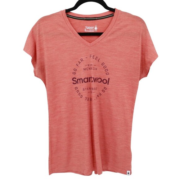 Smartwool Merino Sport 150 Tee Womens M Red Base Layer Layering Outdoors Active - Picture 1 of 16